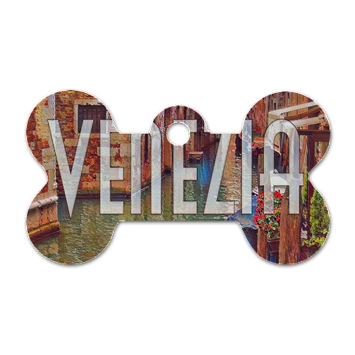 Venezia Boat Tour  Dog Tag Bone (One Side)