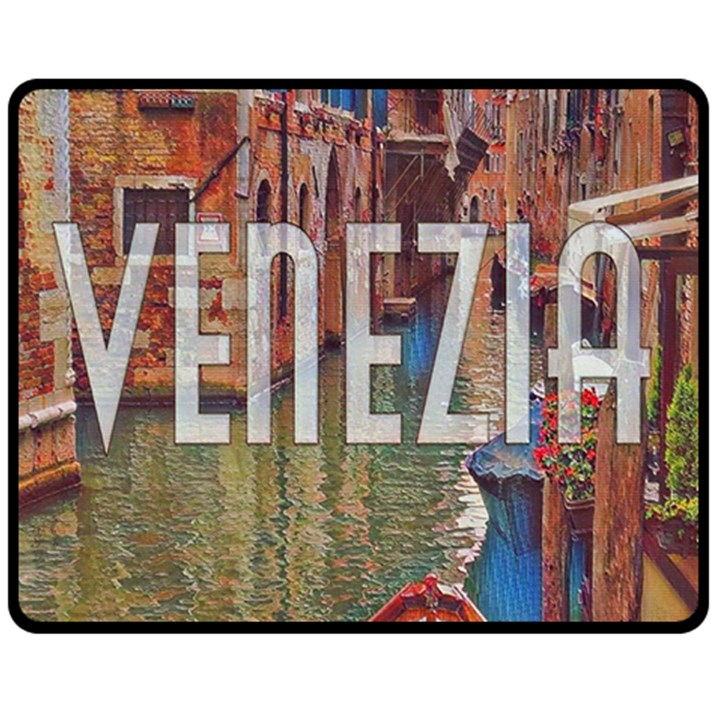 Venezia Boat Tour  Fleece Blanket (Medium) 