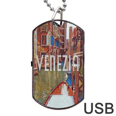 Venezia Boat Tour  Dog Tag Usb Flash (one Side) by ConteMonfrey