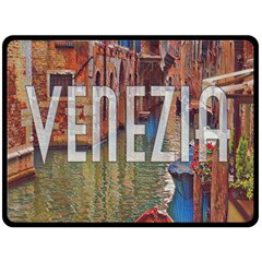 Venezia Boat Tour  Double Sided Fleece Blanket (large)  by ConteMonfrey