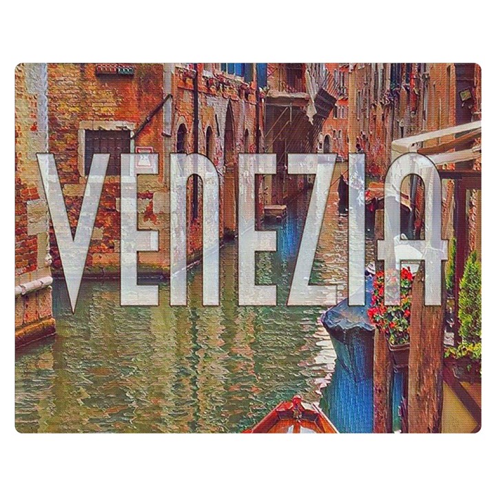 Venezia Boat Tour  Double Sided Flano Blanket (Medium) 