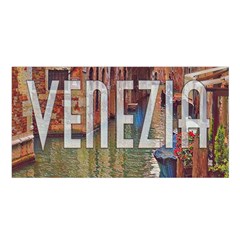 Venezia Boat Tour  Satin Shawl 45  X 80  by ConteMonfrey