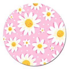 Sunflower Love Magnet 5  (round) by designsbymallika