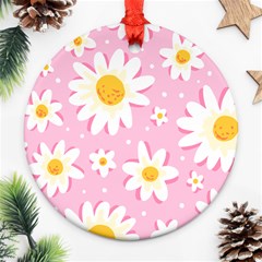 Sunflower Love Round Ornament (two Sides)