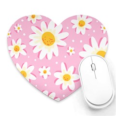 Sunflower Love Heart Mousepads by designsbymallika