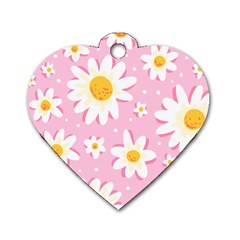 Sunflower Love Dog Tag Heart (two Sides) by designsbymallika