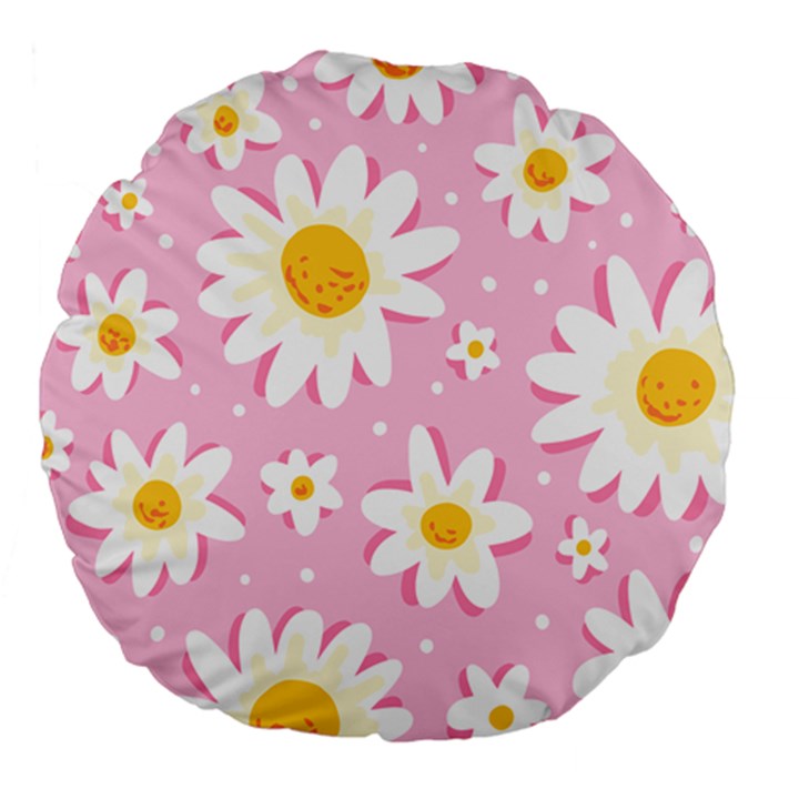 Sunflower Love Large 18  Premium Flano Round Cushions