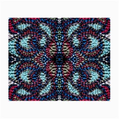 Blue Onn Burgundy Small Glasses Cloth by kaleidomarblingart