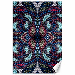 Blue Onn Burgundy Canvas 24  X 36  by kaleidomarblingart