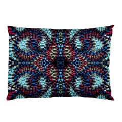 Blue Onn Burgundy Pillow Case (two Sides) by kaleidomarblingart