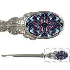 Blue Onn Burgundy Letter Opener by kaleidomarblingart