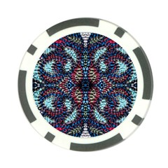 Blue Onn Burgundy Poker Chip Card Guard (10 Pack) by kaleidomarblingart