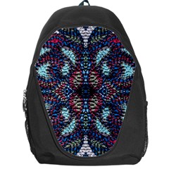 Blue Onn Burgundy Backpack Bag by kaleidomarblingart