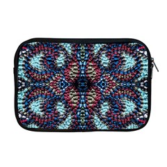 Blue Onn Burgundy Apple Macbook Pro 17  Zipper Case by kaleidomarblingart