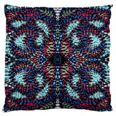 Blue Onn Burgundy Large Flano Cushion Case (one Side) by kaleidomarblingart