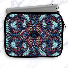 Blue Onn Burgundy Apple Ipad 2/3/4 Zipper Cases by kaleidomarblingart