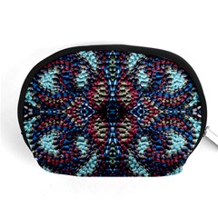 Blue Onn Burgundy Accessory Pouch (medium) by kaleidomarblingart