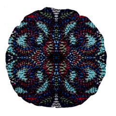 Blue Onn Burgundy Large 18  Premium Flano Round Cushions by kaleidomarblingart