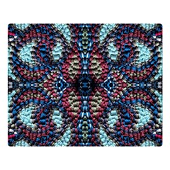 Blue Onn Burgundy Double Sided Flano Blanket (large)  by kaleidomarblingart