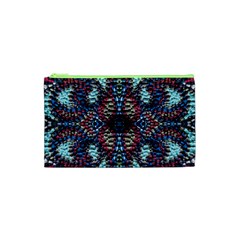 Blue Onn Burgundy Cosmetic Bag (xs) by kaleidomarblingart