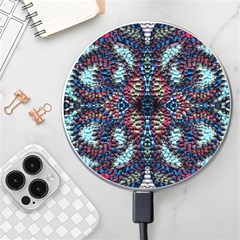 Blue Onn Burgundy Wireless Charger by kaleidomarblingart