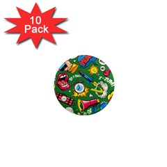 Cartoon Pattern 1  Mini Magnet (10 Pack)  by designsbymallika