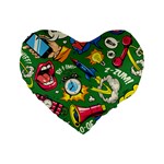 Cartoon Pattern Standard 16  Premium Heart Shape Cushions Front