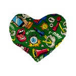 Cartoon Pattern Standard 16  Premium Heart Shape Cushions Back