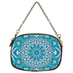 Mandala Blue Chain Purse (one Side) by zappwaits