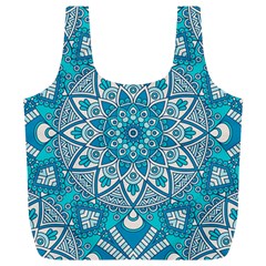 Mandala Blue Full Print Recycle Bag (xl) by zappwaits