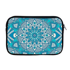 Mandala Blue Apple Macbook Pro 17  Zipper Case by zappwaits