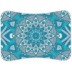 Mandala Blue Velour Seat Head Rest Cushion by zappwaits