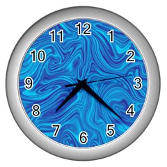 Abstract-pattern-art-desktop-shape Wall Clock (Silver)