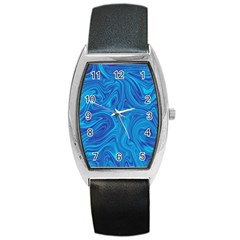 Abstract-pattern-art-desktop-shape Barrel Style Metal Watch