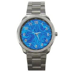 Abstract-pattern-art-desktop-shape Sport Metal Watch