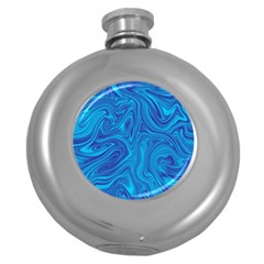 Abstract-pattern-art-desktop-shape Round Hip Flask (5 oz)