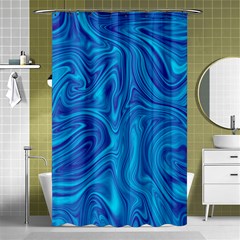 Abstract-pattern-art-desktop-shape Shower Curtain 48  x 72  (Small) 