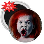 Son Of Clown Boy Illustration Portrait 3  Magnets (100 pack) Front