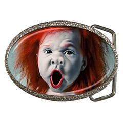 Son Of Clown Boy Illustration Portrait Belt Buckles by dflcprintsclothing