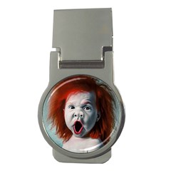 Son Of Clown Boy Illustration Portrait Money Clips (round)  by dflcprintsclothing