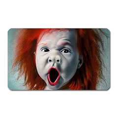 Son Of Clown Boy Illustration Portrait Magnet (rectangular) by dflcprintsclothing