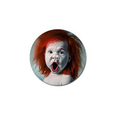 Son Of Clown Boy Illustration Portrait Golf Ball Marker by dflcprintsclothing