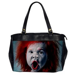 Son Of Clown Boy Illustration Portrait Oversize Office Handbag by dflcprintsclothing