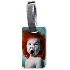 Son Of Clown Boy Illustration Portrait Luggage Tag (one Side) by dflcprintsclothing