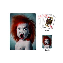 Son Of Clown Boy Illustration Portrait Playing Cards Single Design (mini) by dflcprintsclothing