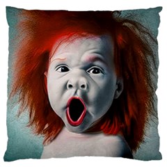 Son Of Clown Boy Illustration Portrait Large Cushion Case (two Sides) by dflcprintsclothing