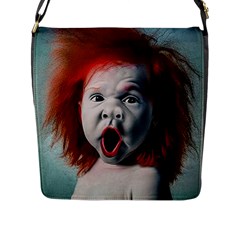 Son Of Clown Boy Illustration Portrait Flap Closure Messenger Bag (l) by dflcprintsclothing