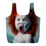 Son Of Clown Boy Illustration Portrait Full Print Recycle Bag (L) Front