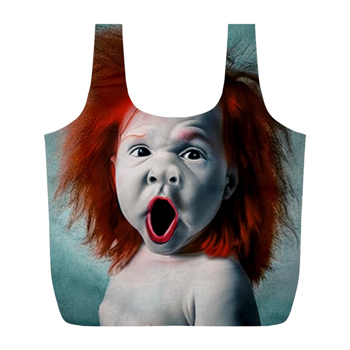 Son Of Clown Boy Illustration Portrait Full Print Recycle Bag (L)