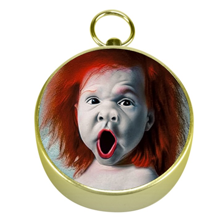 Son Of Clown Boy Illustration Portrait Gold Compasses